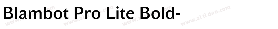 Blambot Pro Lite Bold字体转换